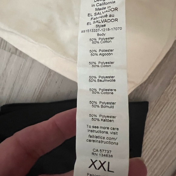 Black poncho and capris with Off-White Top Set - Picture 8 of 8